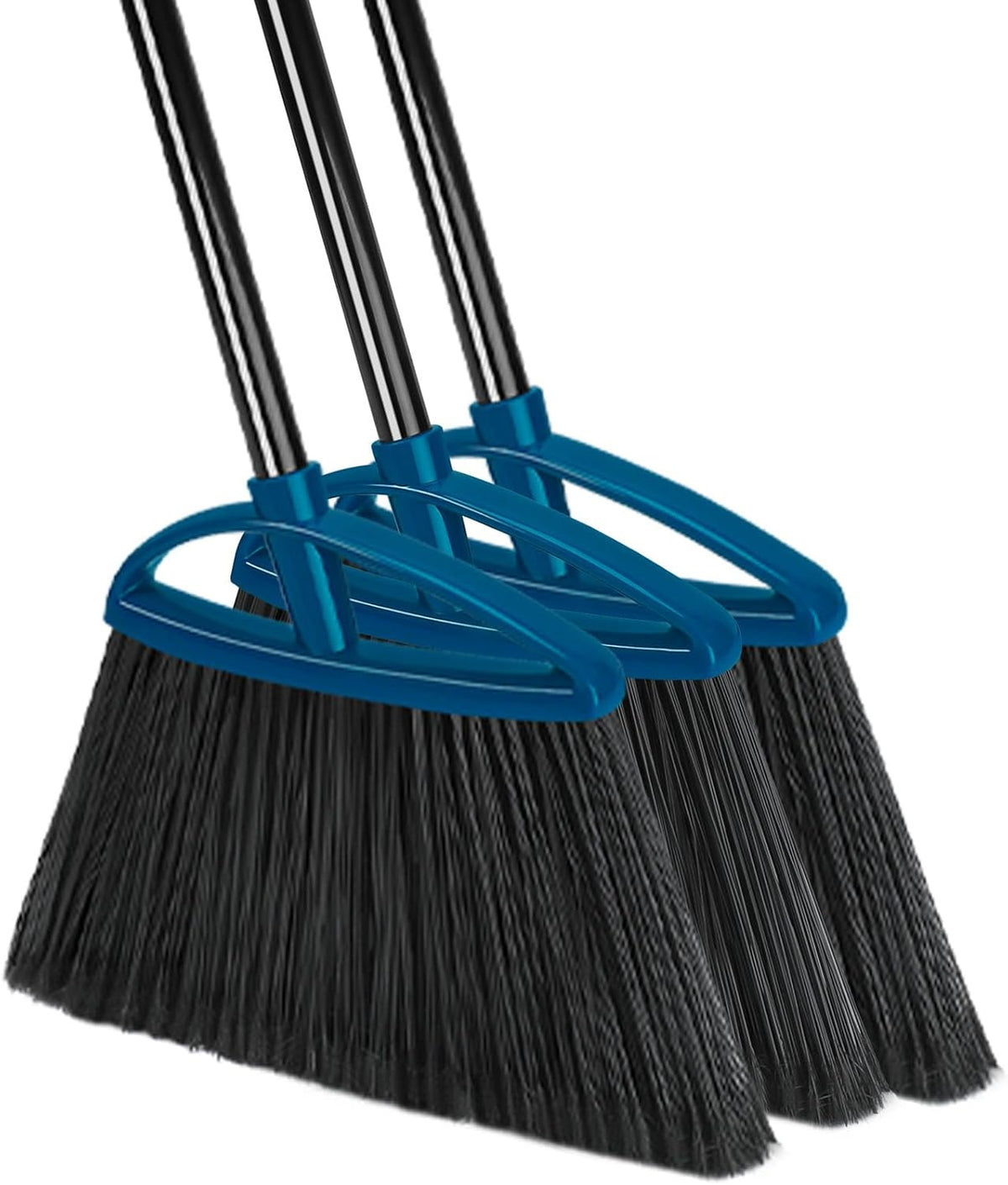3 Pack Outdoor Broom Heavy Duty 60''Large Brooms for Sweeping Patio Garage Lobby Yard Garden Kitchen Indoor House Angle Broom Office Commercial Broom