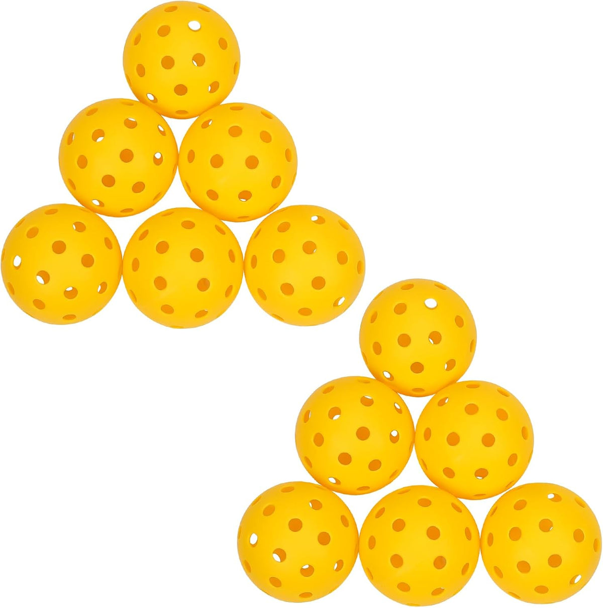 Pickleball Balls,12-Pack 40 Holes Outdoor Pickleball Balls Indoor Pickleballs Play High Elasticity for Beginners Professional All Skill Levels
