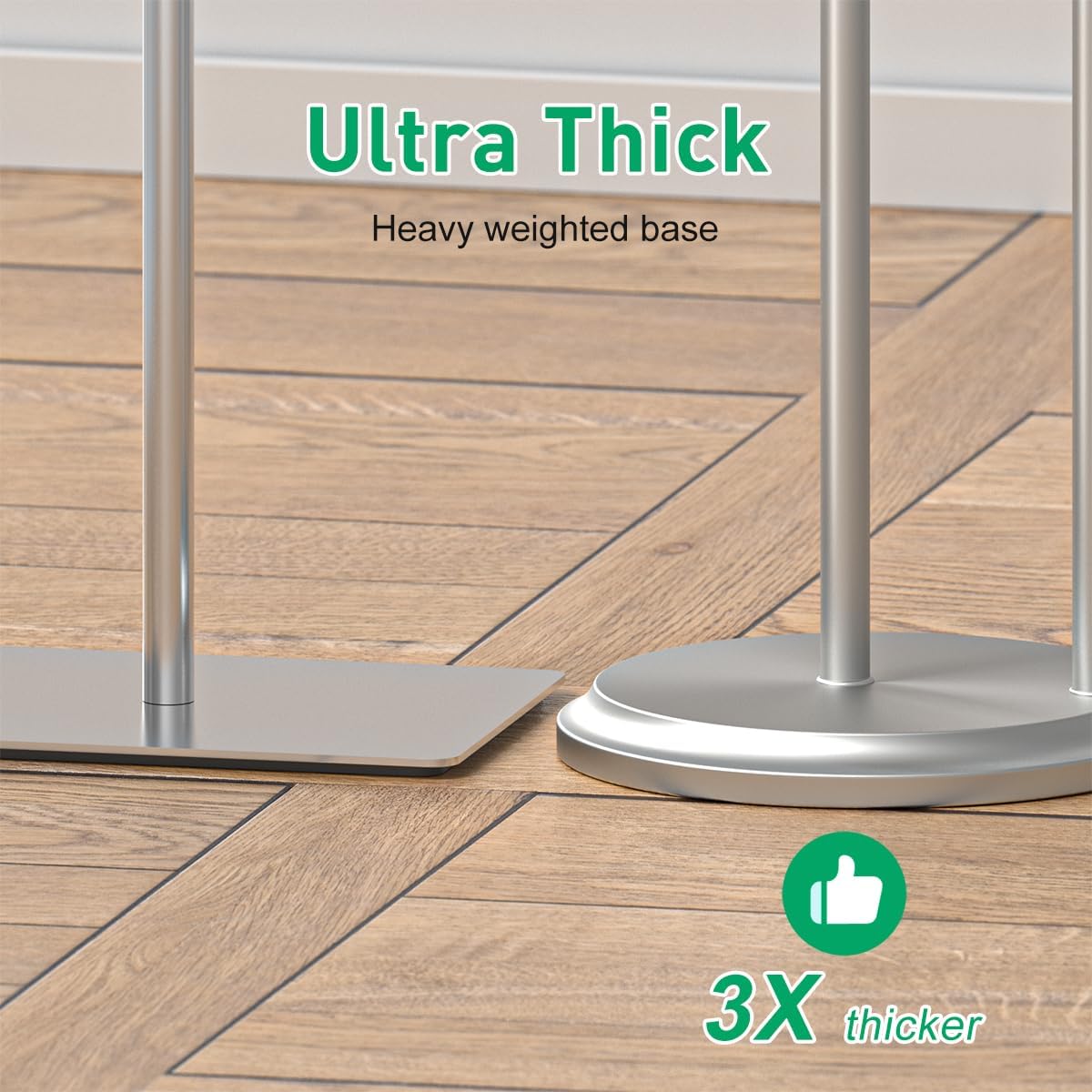 Freestanding Toilet Paper Holder with Shelf and Reserve for Small Bathroom Storage, Holds 5 Mega Rolls/Phone/Wipes Nickel