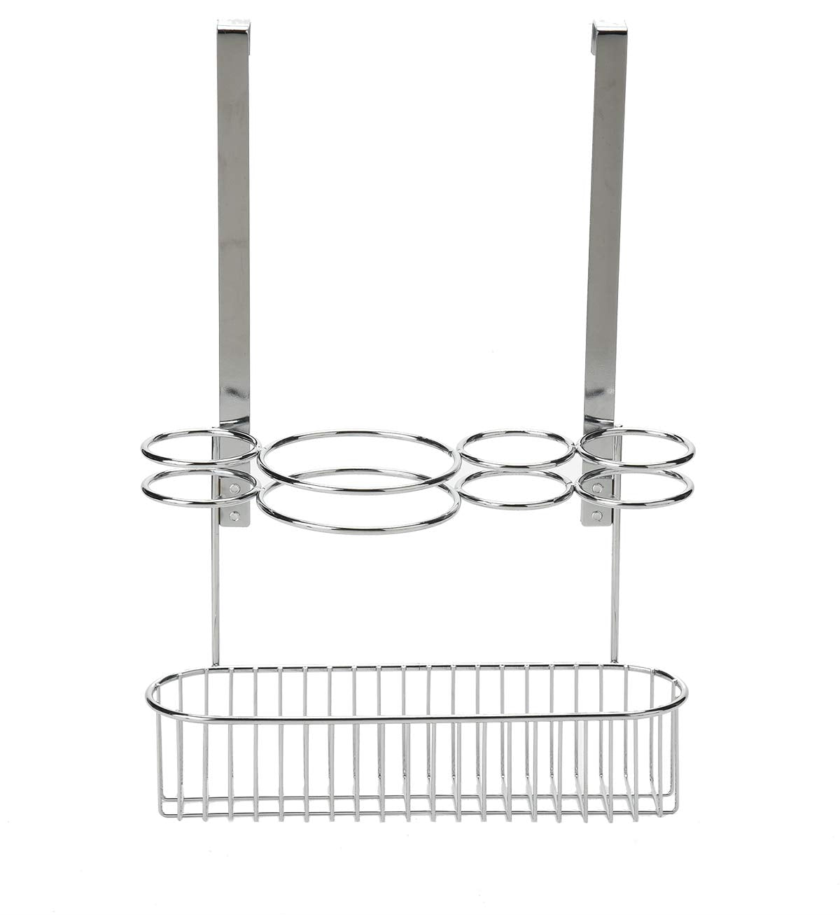 Hair Dryer Holder Shelf,Wall Mount &Over Cabinet Door Hair Care & Styling Tool, Hot Styling Tool Organizer Storage Organizer Rack for Hair Dryer, Flat Iron, Curling Wand, Hair Straighteners, Brushes
