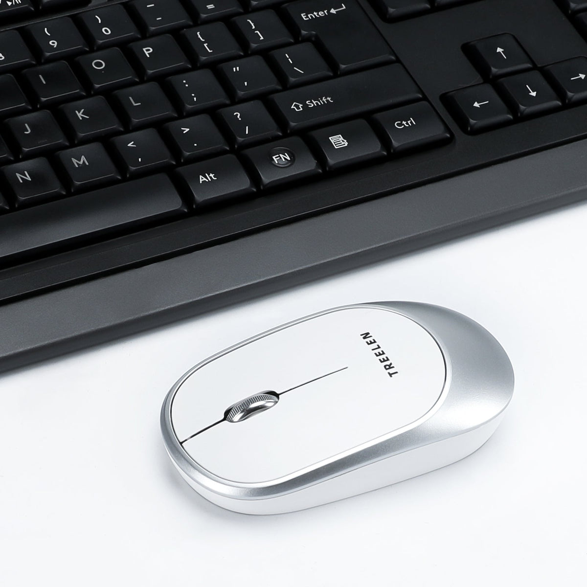 Treelen , Computer Mouse 18 Months Battery Life Cordless Mouse, 5 Level 4800 DPI, 6 Button Ergo Wireless Mice, 2.4G Portable USB Wireless Mouse for Laptop, Mac, Chromebook, PC, Windows