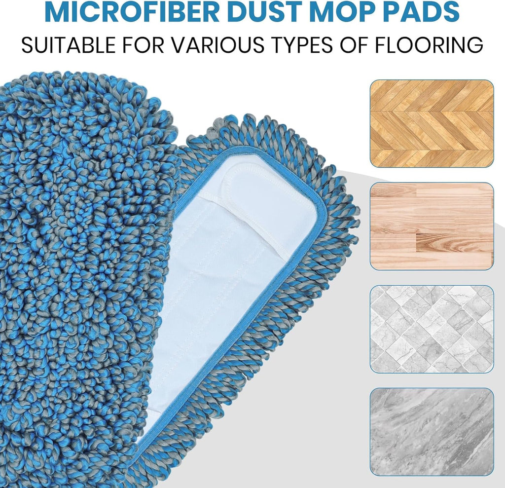 2 Pack Reusable Mop Pads for MAVRIZ Dust Mop Refill Microfiber Mop Pad for Hardwood Floor Cleaning Machine Washable Replacement Mop Pads