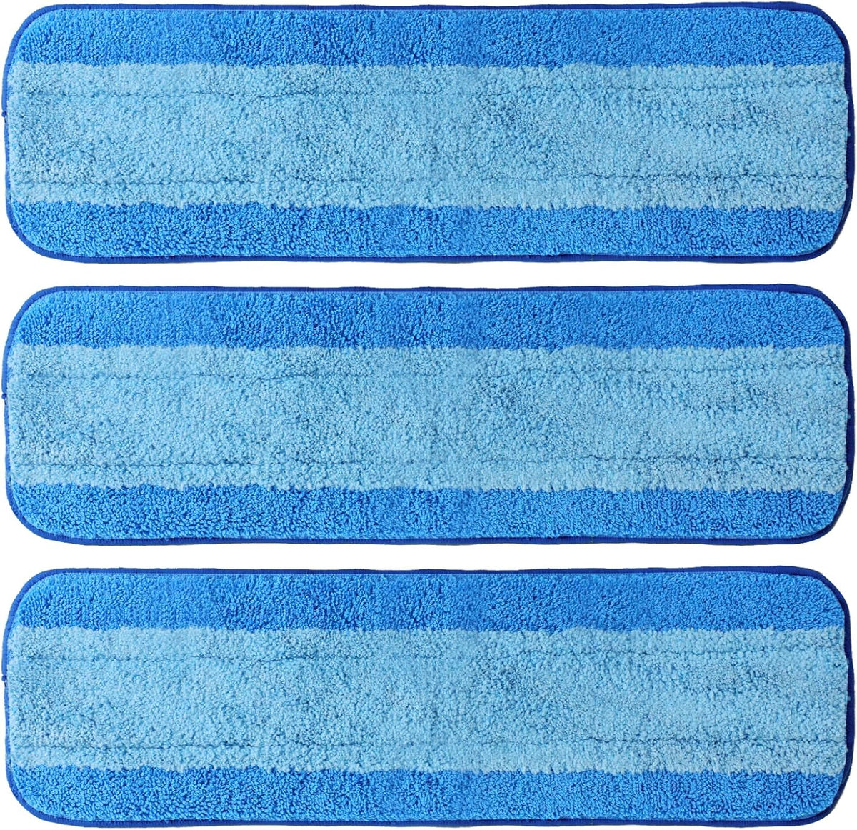 3 Pack Microfiber Cleaning Pads for Bona Mop, Reusable Microfiber Mop Pads for 18 Inch Mop, Hardwood Floor Replacement Cleaning Mop Pads, Machine Washes