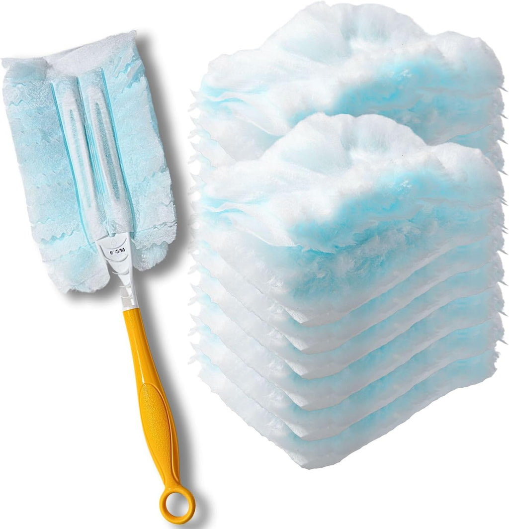 Duster Refills,Static Dust Removal Brush Disposable Replacement Head Compatible with Swiffer,Duster Refills for Dusting Electronics,Furniture,Blinds,Ceiling Fans (Blue, 18 PCS)