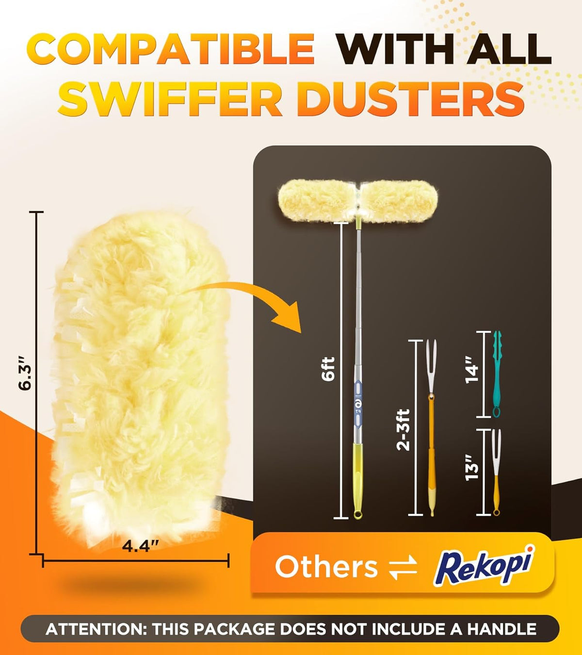 30 Count Heavy Duty Duster Refills for Swiffer Duster, Multisurface 360° Larger Size Dusters with 4X Microfibers, Unscented Disposable Dusters for Cleaning Home, Blinds, Fans, Corners (Only Duster)
