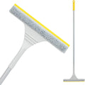 2-in-1 Window Cleaning Squeegee Kit, 42" Car Window Squeegee for Window Cleaning, Window Washing Kit with Extension Pole Household Squeegees