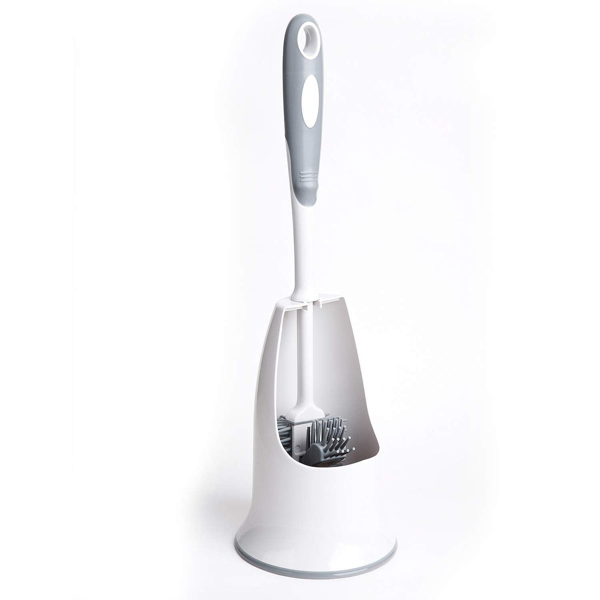 TreeLen Toilet Brush Set,Toilet Bowl Brush and Holder for Bathroom Toilet - White 2 PCS