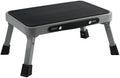 1-Step 330lbs Capacity Folding Metal Step Stool, Portable Step Ladder, Non-Slip, Sturdy