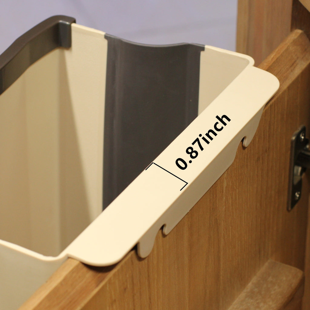 Trash Can 2.3Gallon for Kitchen Bathroom Outdoor - Brown Khaki