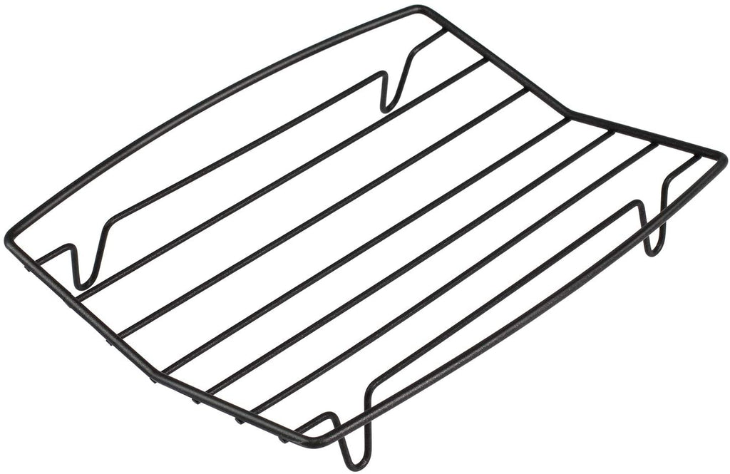 TreeLen Roasting Rack for Roasting Pan,Baking Rack for Cooking, Roasting, Cooling and Grilling,V Shape Non-Stick Wire Rack,10×8 inches Black