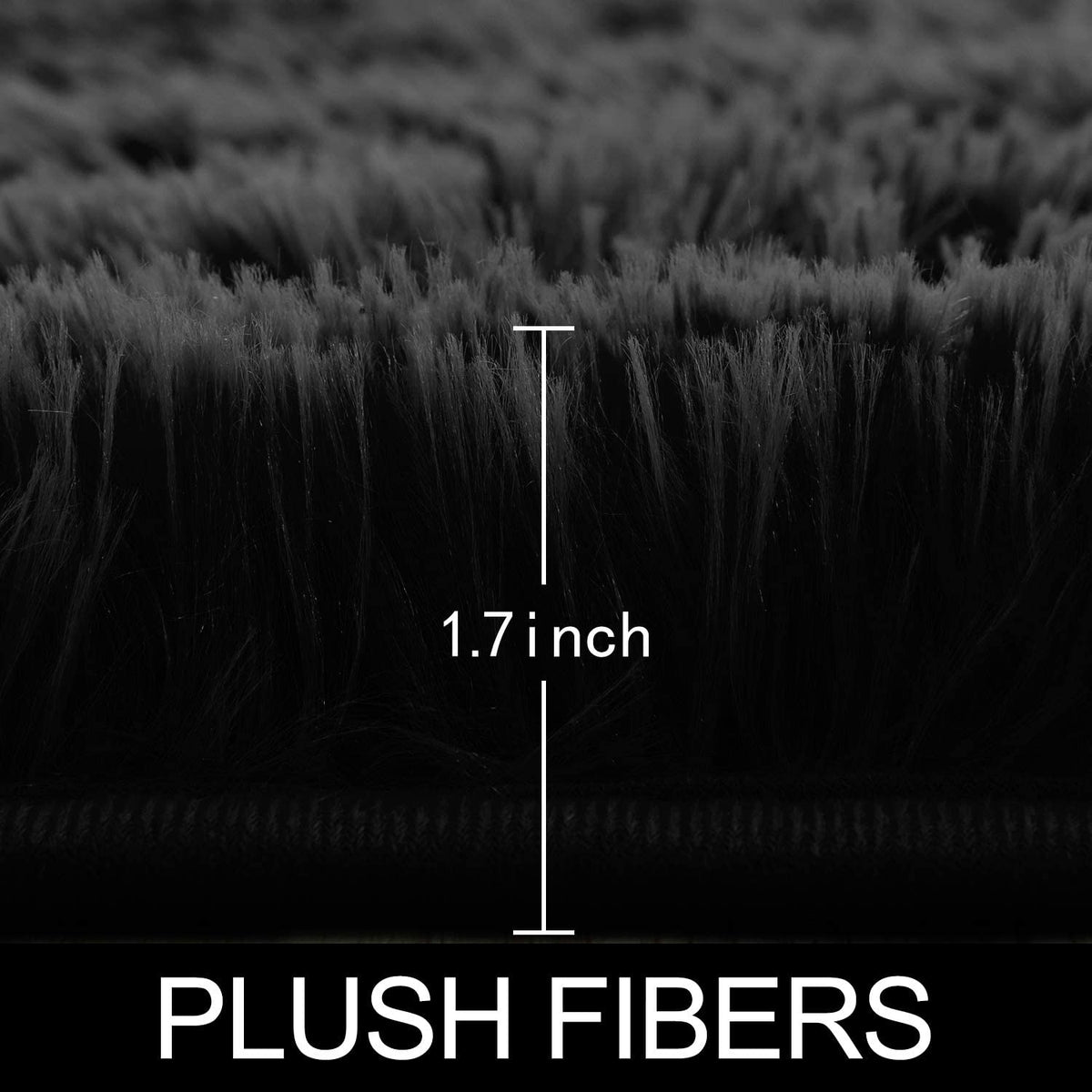 Black Round Rug for Bedroom,Fluffy Circle Rug for Kids Room,Furry Carpet for Teen's Room,Shaggy Circular Rug for Nursery Room