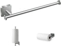 Paper Towel Holder Under Cabinet Mount Hanging Paper Towel Roll Dispenser Wall Mounted Storage Mega Rolls-Nickel