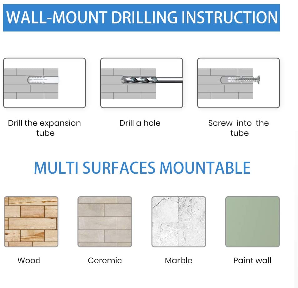 Paper Towel Holder Under Cabinet Mount Hanging Paper Towel Roll Dispenser Wall Mounted Storage Mega Rolls-Nickel
