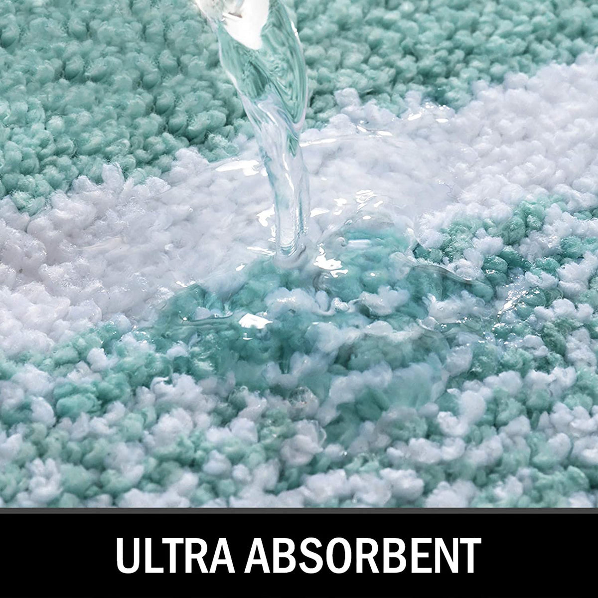 Bathroom Rug Mat, Ultra Soft and Water Absorbent Bath Rug, Bath Carpet, Machine Wash/Dry, for Tub, Shower, and Bath Room (Green)