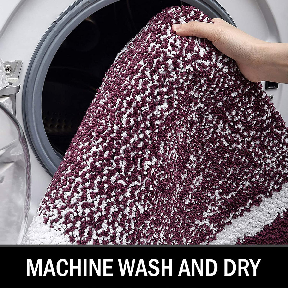 Bathroom Rug Mat, Ultra Soft and Water Absorbent Bath Rug, Bath Carpet, Machine Wash/Dry, for Tub, Shower, and Bath Room (Purple)