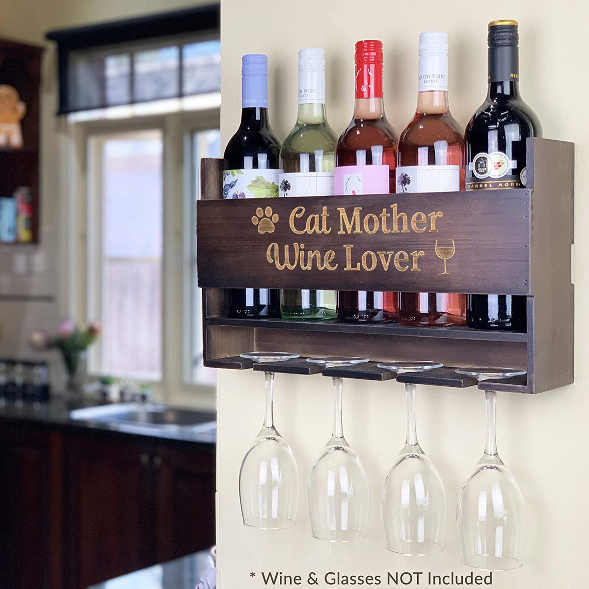 Cat Lover Gifts for Women or Wine Gifts for Women. Our Cat Mother Wine Lover Wine Rack or Cat Themed Gifts for Women are Ideal Cat Gifts for Cat Lovers or Wine Related Gifts for a Cat Mom