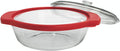 TrueFit Bakeware Glass Casserole Dish with Cover and Storage Lid, Cherry, 3-Piece Set