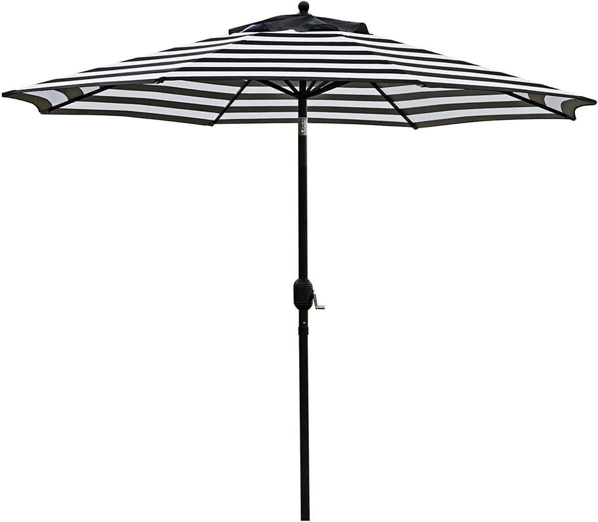 Patio, Lawn & Garden 9' Patio Umbrella Outdoor Table Umbrella with 8 Sturdy Ribs (Black and White)