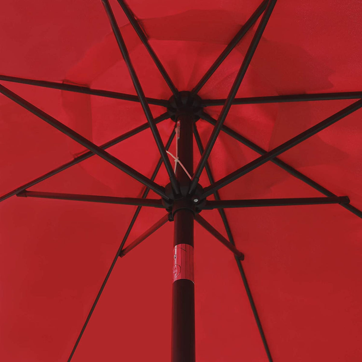 Patio, Lawn & Garden 9' Patio Umbrella Outdoor Table Umbrella with 8 Sturdy Ribs (Red)