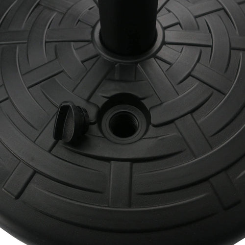 30LB Central Pole Umbrella Base with Wide Rattan Design with Steel Umbrella Holder Water Filled Umbrella Base Stand