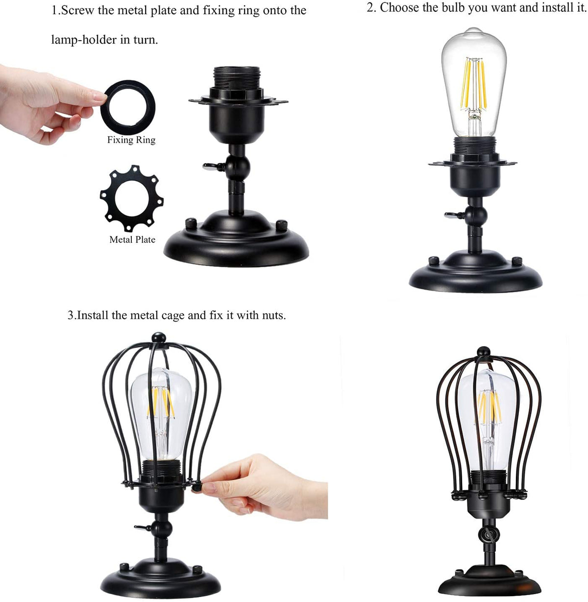Wire Cage Wall Sconce Licperron Adjustable Industrial Wall Sconce 2 Pack Vintage Style Bedroom Garage Porch Mirror