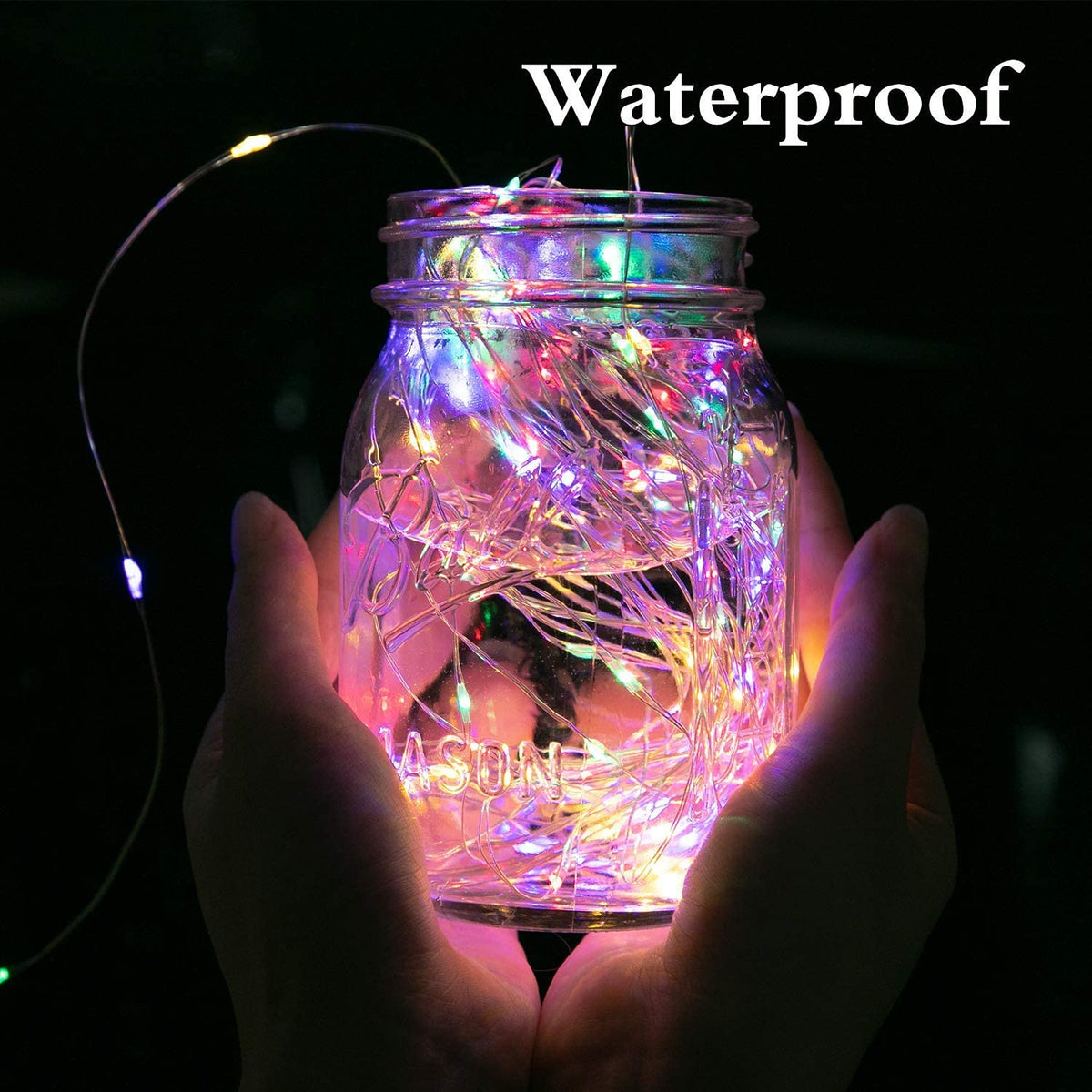 Outdoor Solar String Lights, 2 Pack 33 Feet 100 Led Solar Fairy Lights Waterproof Decoration Copper Wire Lights with 8 Modes for Indoor Outdoor Patio Yard Trees Party Decor(Multicolor)