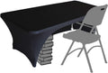 Spandex Table Cover 4 ft. Fitted 30+ Colors Polyester Tablecloth Stretch Spandex Table Cover-Table Toppers,4 FT Table Cover Open Back